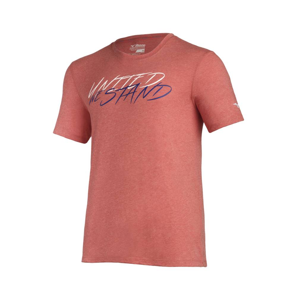 Mizuno Men's United We Stand Inspire T-Shirts Red (421898-CAW)